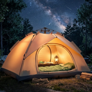 Çift Katmanlı Kamp Çadırı Otomatik Kurulum Suya Dayanıklı Outdoor Çadır
