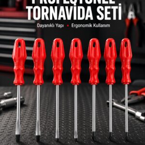 Profesyonel ve Günlük Kullanıma Uygun 7li Tornavida Seti