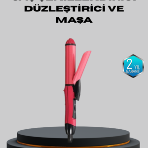 5 Kademeli Seramik Saç Düzleştirici – Düz ve Kıvırcık Mod, 26 mm Plaka, Profesyonel Saç Şekillendirme