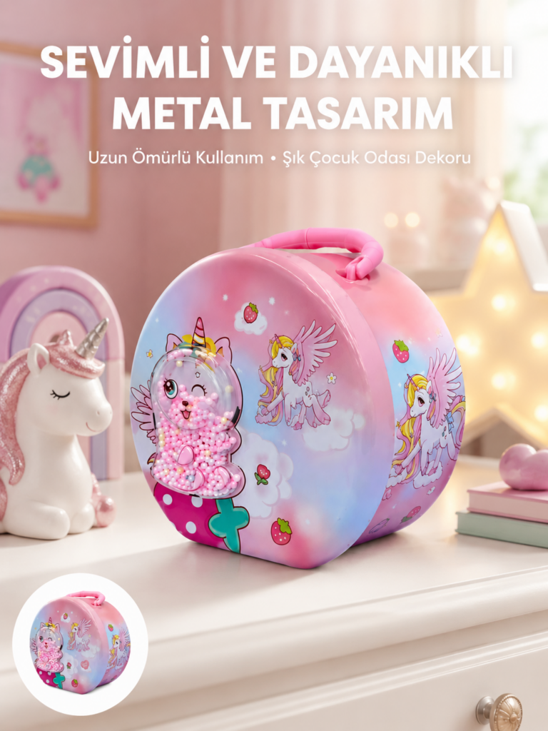 Mini Çocuk Para Kasası Gizli Saklama ve Birikim Kutusu