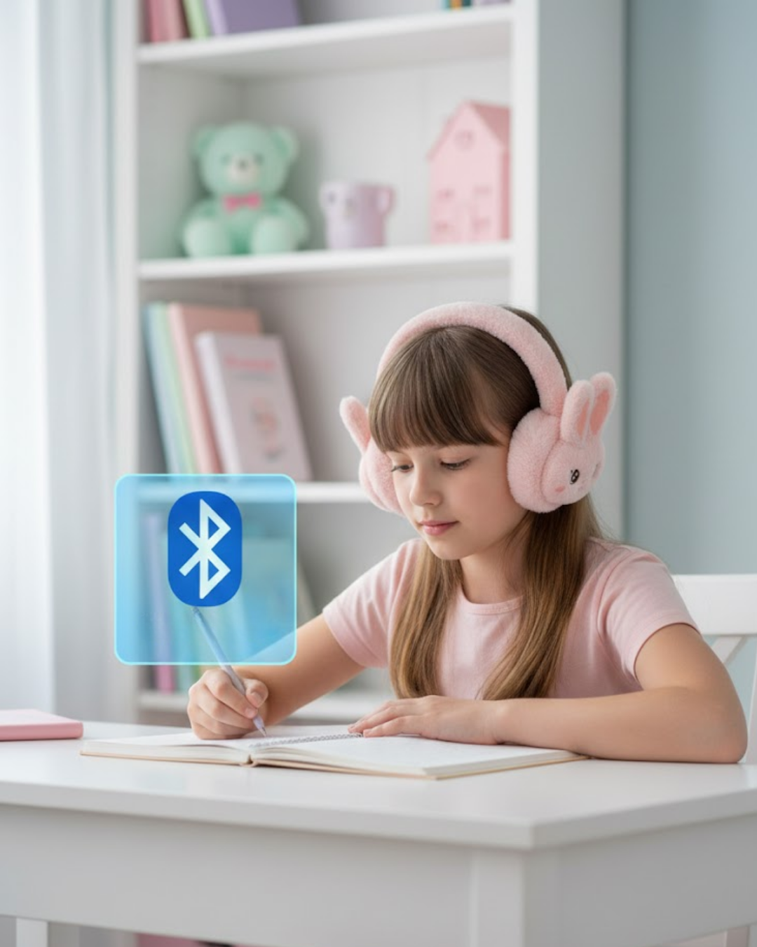 Şarjlı Tavşan Tasarımlı Kablosuz Bluetooth Kulaklık Stereo Ses ve Hafıza Kart Destekli