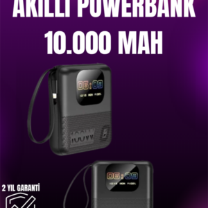 3'ü 1 Arada Akıllı Cihaz: Saat, Powerbank, Hoparlör – 10.000 mAh