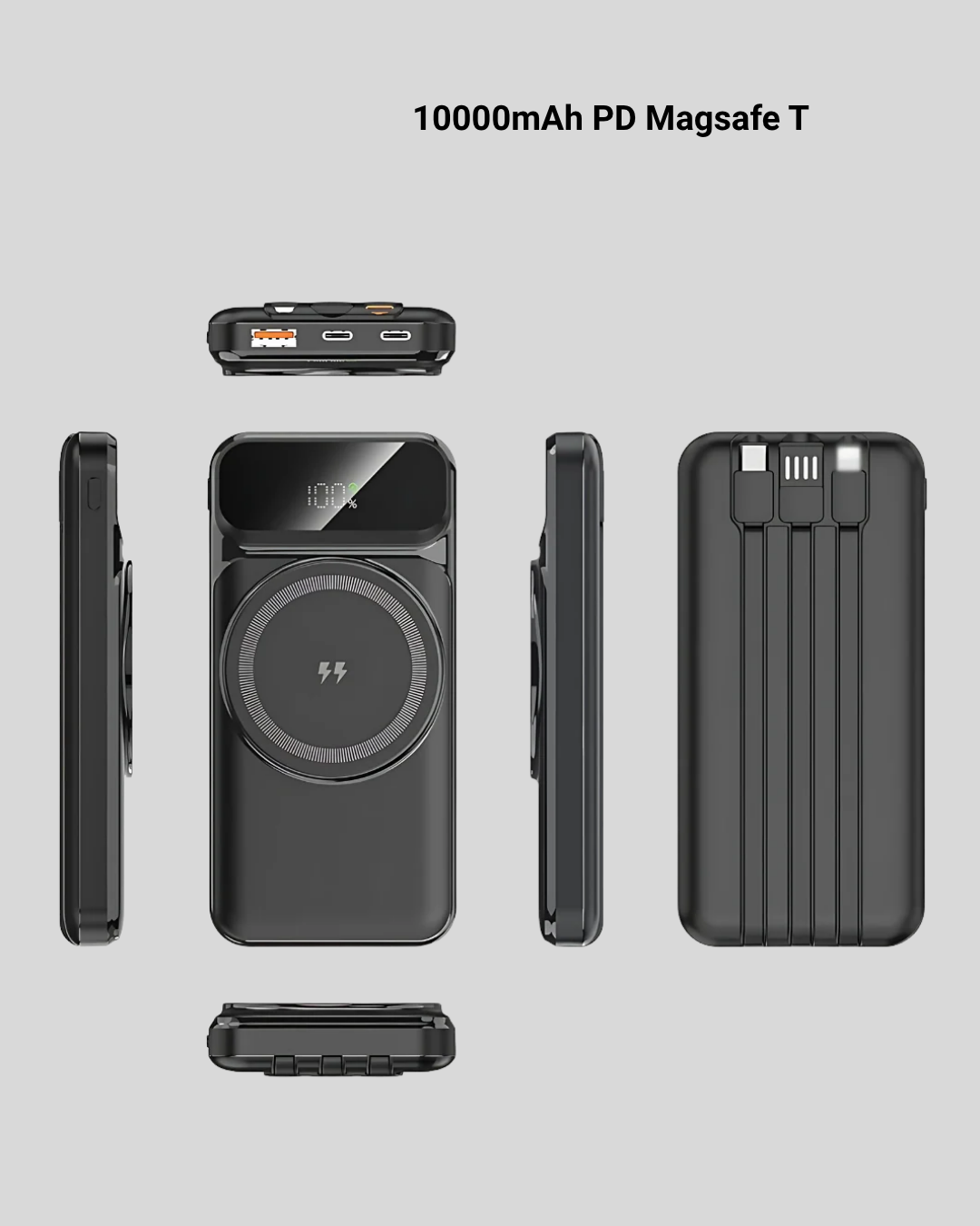15W Kablosuz Hızlı Şarjlı 10000 mAh Powerbank – Taşınabilir, LED Göstergeli