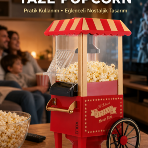 Yağsız Popcorn Makinesi Sıcak Hava ile Hızlı Patlatma