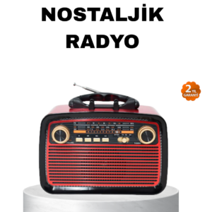 Bluetooth’lu LED Işıklı Nostaljik Müzik Kutusu – Ahşap Dokulu, Vintage Tasarım ve Yüksek Ses Kalitesi
