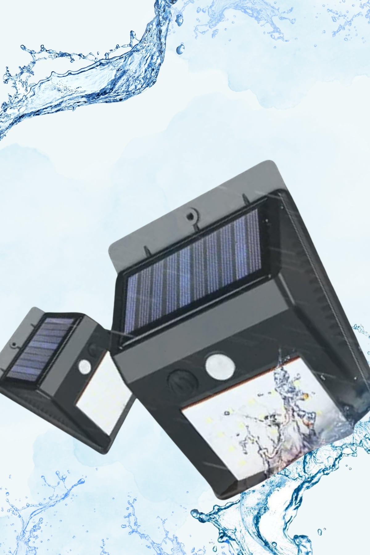 Güneş Enerjili Sensörlü Duvar Lambası Bahçe Lamba Suya Dayanıklı Bahçe Aydınlatma