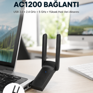 USB WiFi Adaptör – 1200 Mbps Hız