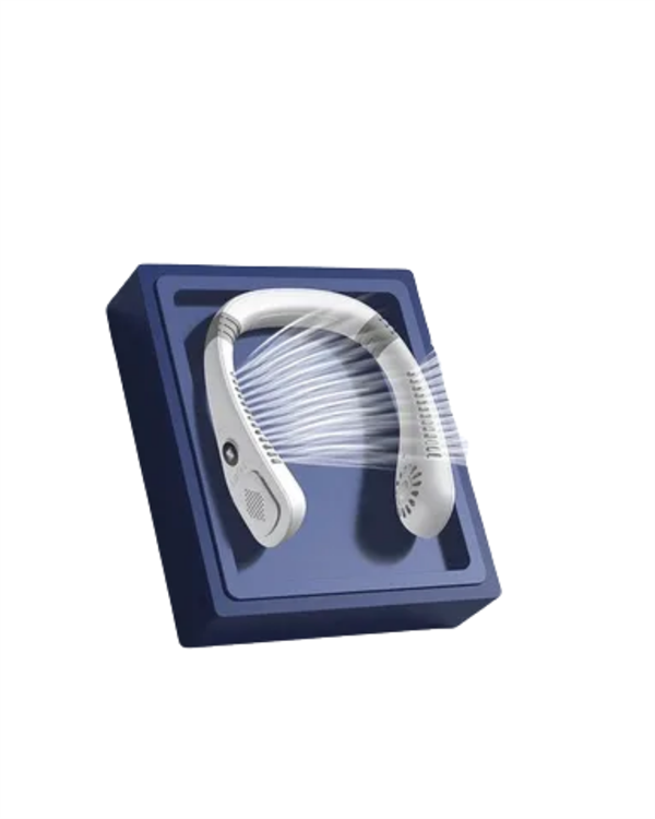 Giyilebilir Sessiz Fan | 224g Hafif, Bladeless Güvenli Tasarım, 5 Vitesli Soğutma, USB Şarjlı Fan