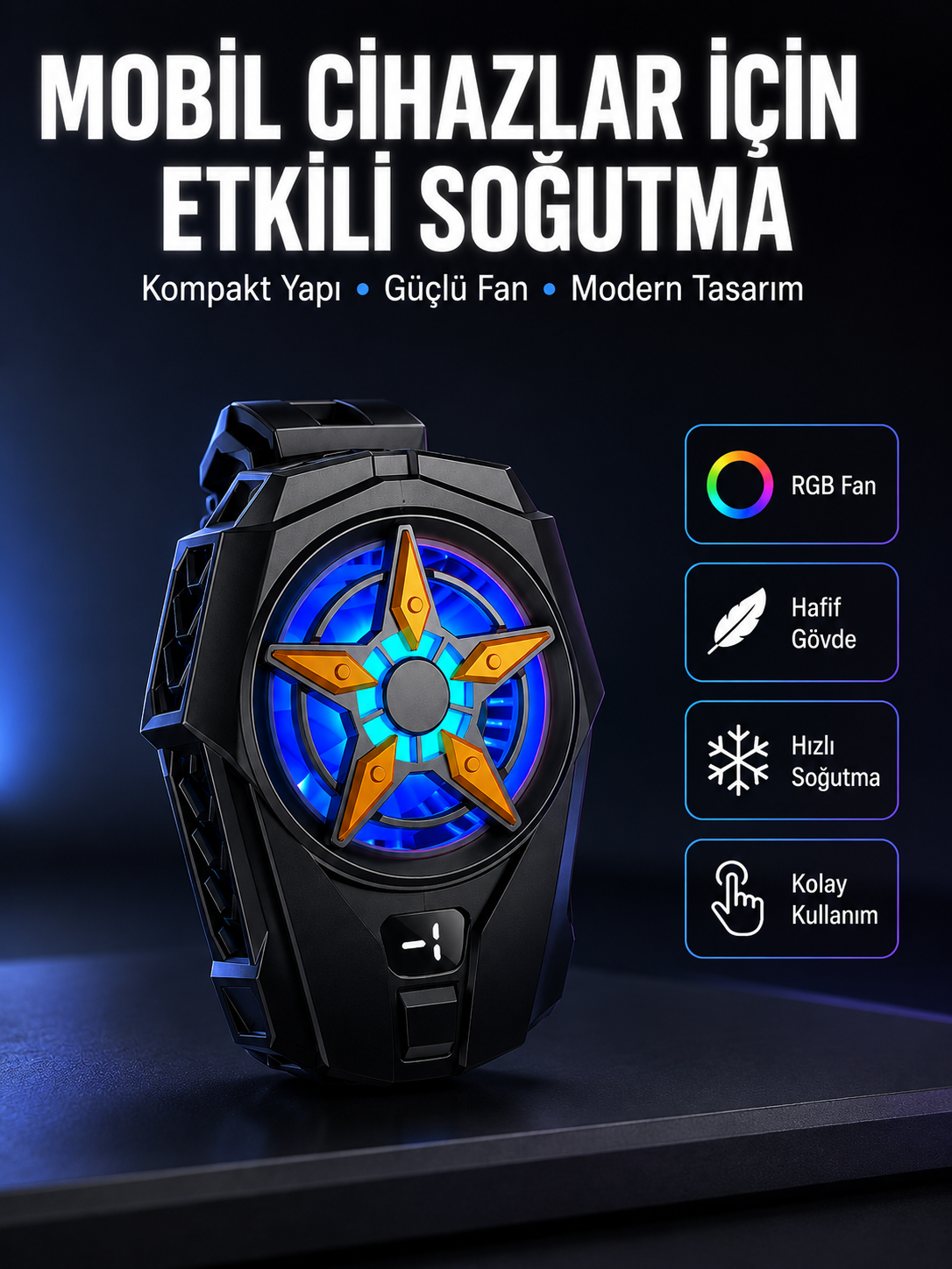Evrensel Uyumlu Type-C Şarjlı Cep Telefonu Radyatörü Yeni Nesil