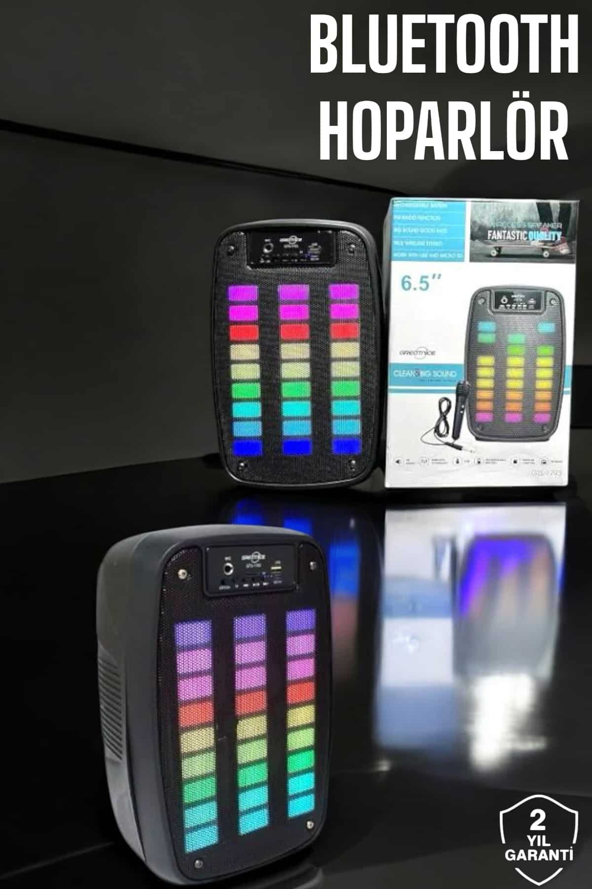 Şarjlı Taşınabilir Speaker Mikrofonlu Bluetooth Hoparlör