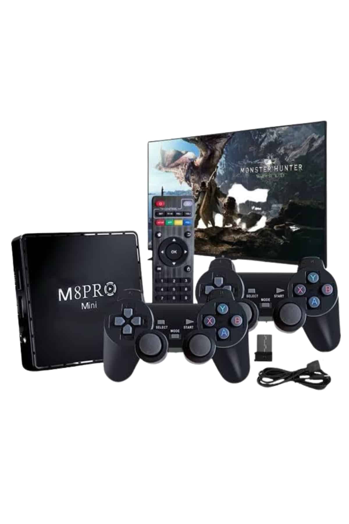 M8 PRO Mini 2.4G 10K ultra HD 64 GB TV BOX Android TV GAME BOX 2 Adet Oyun Konsolu