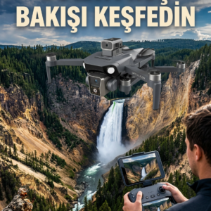 GPS Konumlandırmalı Çift Kameralı Drone Canlı Görüntü Aktarımlı