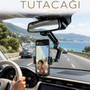 Katlanabilir Araç Telefon Tutucu Dikiz Aynasına Monte Telefon Standı