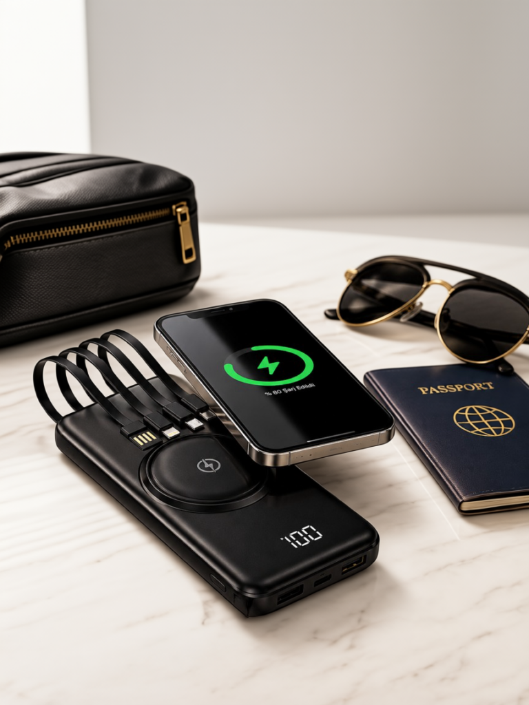 Kompakt Tasarım, Güçlü Performans – 10000mAh Kablosuz Powerbank