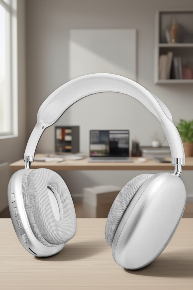 P9 Plus Kablosuz Kulak Üstü Bluetooth Kulaklık Beyaz Yüksek Ses Kaliteli