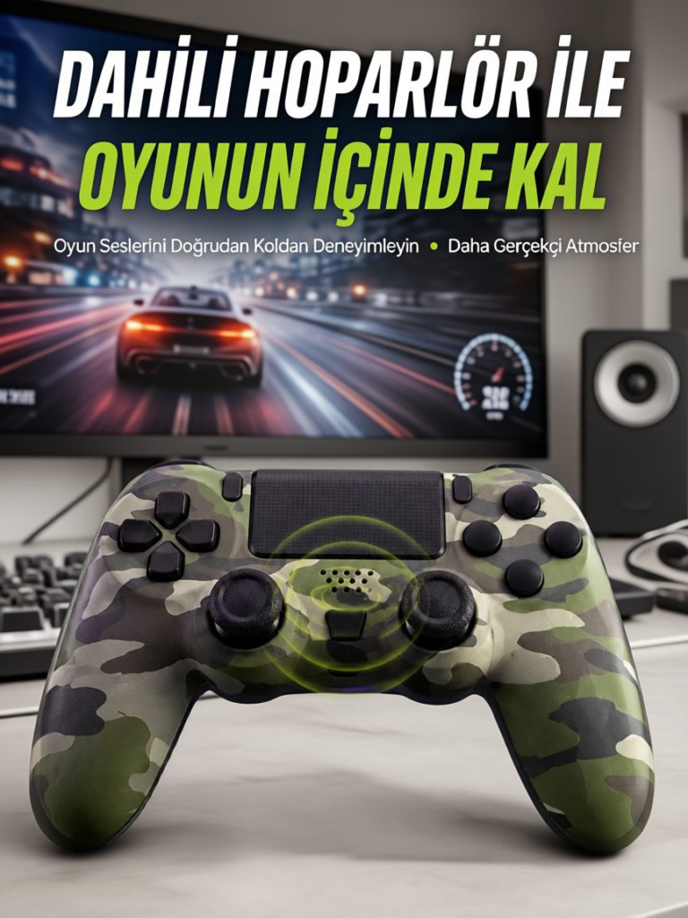 Uzun Pil Ömürlü Oyun Kolu – USB ile Hızlı Şarj Desteği