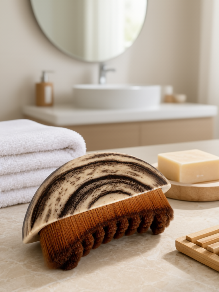 Yumuşak Kıllı Masaj Fırçası Vücut Temizleme Banyo Fırçası Ergonomik Tasarım