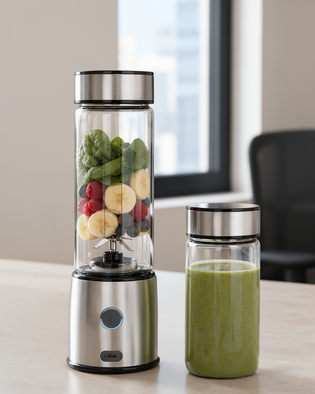 Kablosuz Blender 450 ml 350 ml Cam USB Şarjlı Yüksek Güçlü