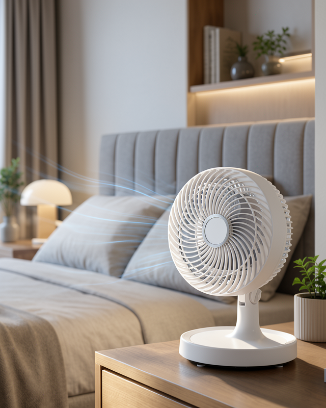 Mini Masaüstü Fan Sessiz 2 Kademeli Otomatik Salınım 150 mm