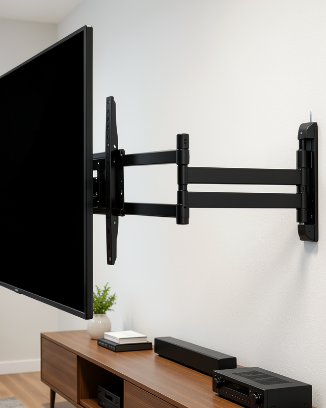 Çift Kollu TV Askı Aparatı 27-55 inç LCD LED Televizyon Uyumlu
