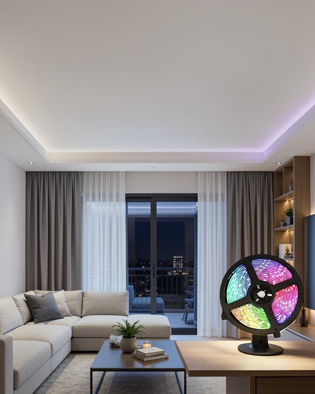 LED 5 Metre 3 Şeritli RGB Dekoratif Aydınlatma