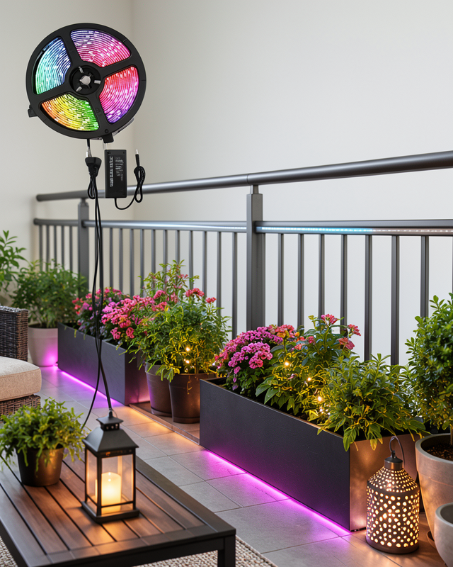 RGB LED Şerit Işık Seti 5 Metre Kumandalı Çok Renkli