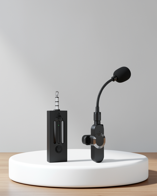Kablosuz Ses Kayıt Mikrofonu 2.4 GHz Düşük Gecikme Bluetooth 5.2