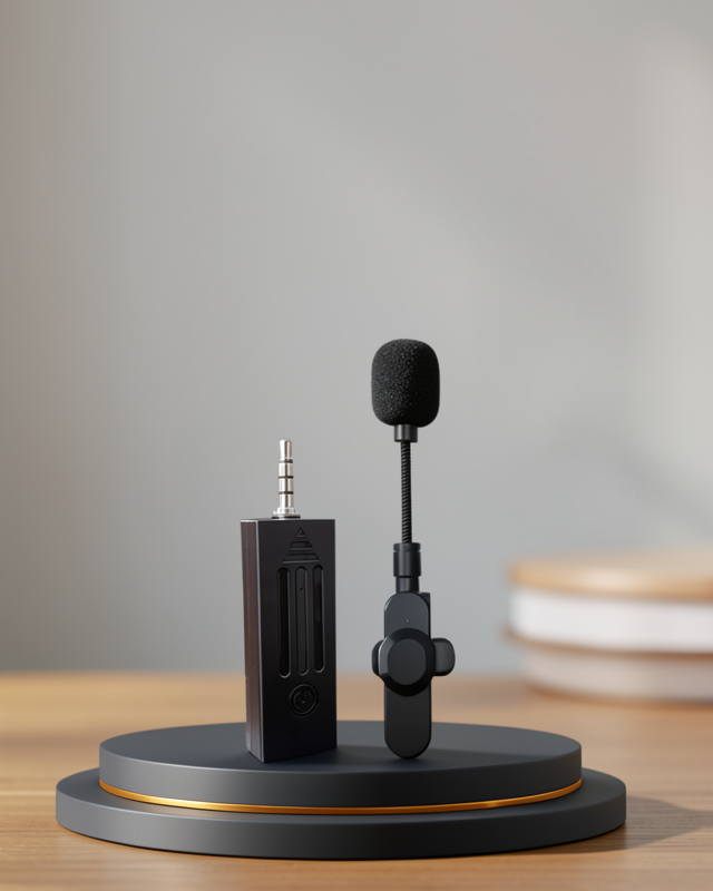 Kablosuz Yaka Mikrofonu 20 Metre Gürültü Engelleyici Bluetooth 5.2
