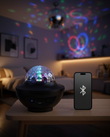 MP3 USB ve Hafıza Kartı Destekli Bluetooth RGB Parti Işığı ve Hoparlör