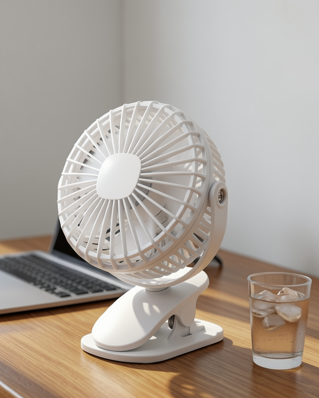 Portatif Mini Fan USB Şarjlı 3 Hızlı Klipsli Taşınabilir