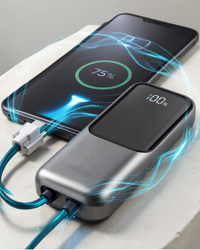 Mini Powerbank 13000 mAh LED Ekran Hızlı Şarj Özellikli