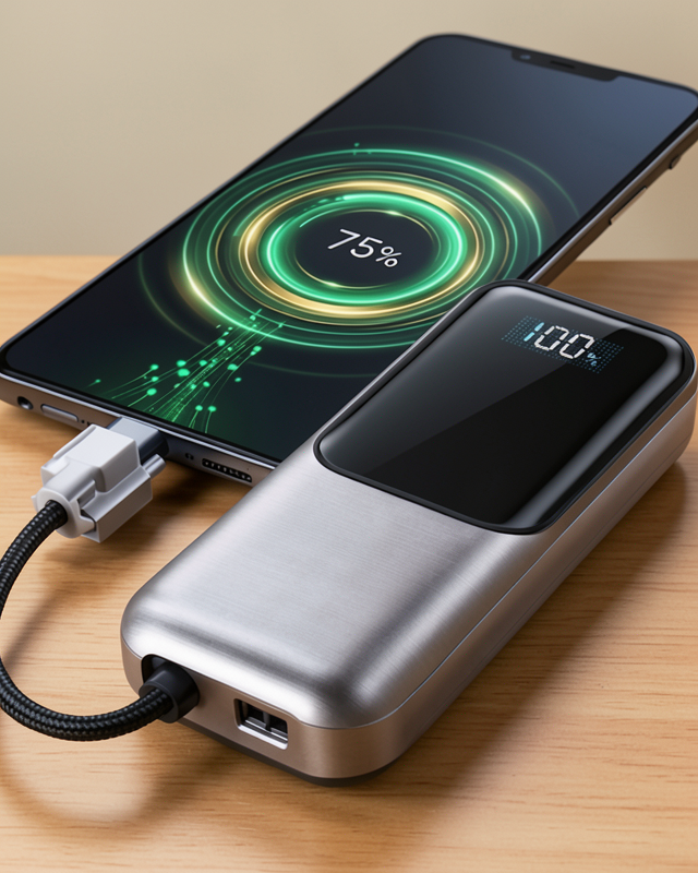Yüksek Kapasiteli Powerbank 13000 mAh Type C ve Lightning Desteği