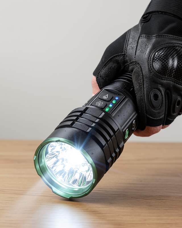 LED El Feneri Çok Fonksiyonlu Dayanıklı Gövde Güçlü Işık