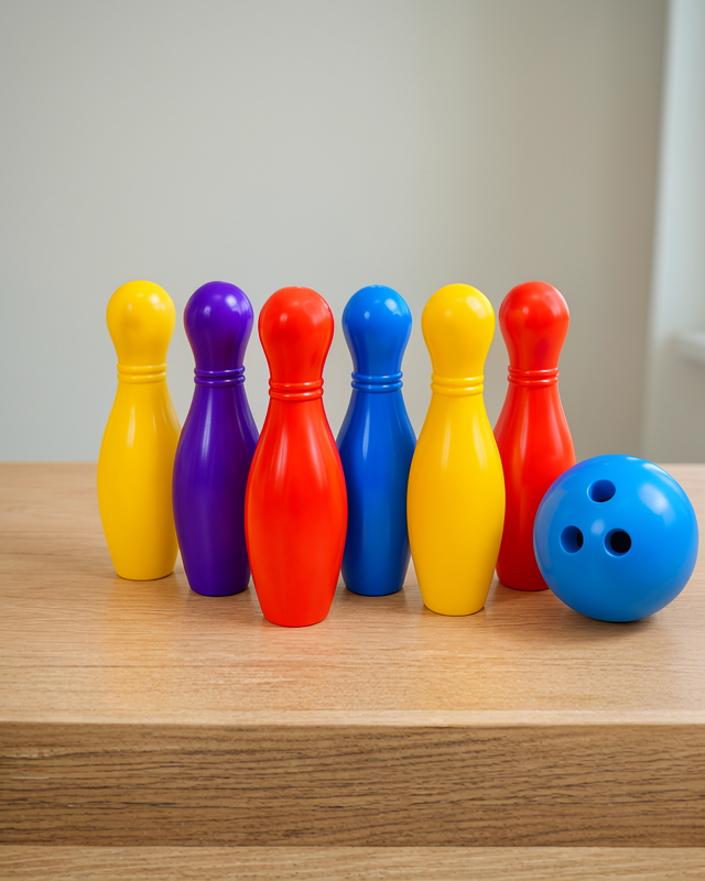 Bowling Oyuncak Seti Çocuklar İçin Renkli Kuka ve Top