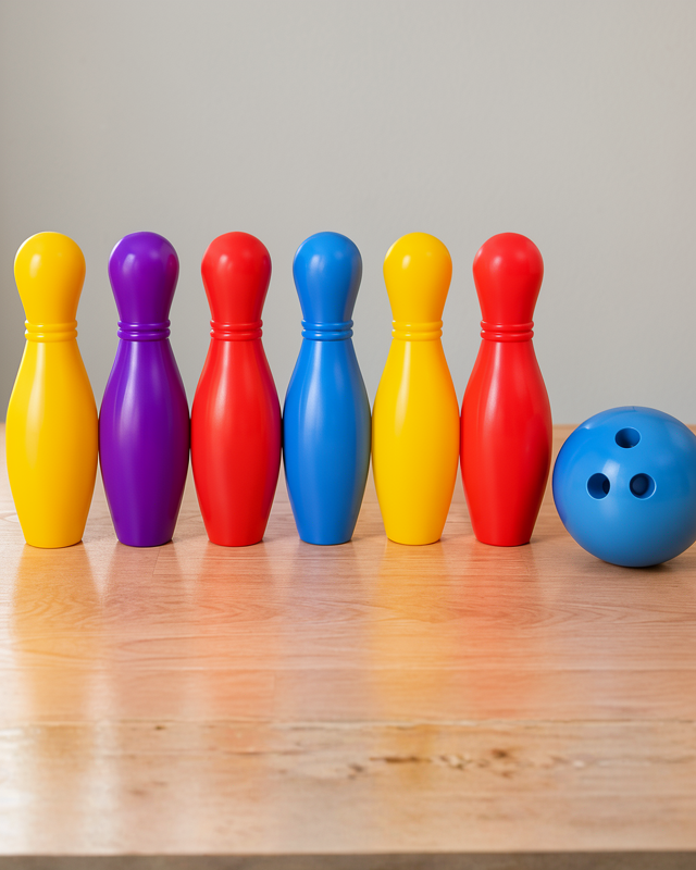 Renkli Çocuk Eğitici Bowling Seti 6 Kukalı Eğlence Oyunu