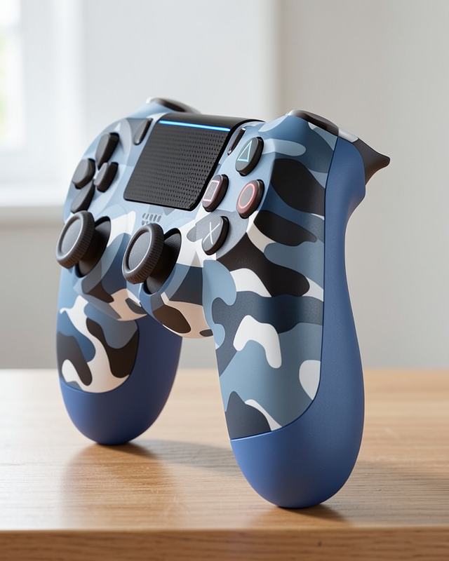 PS4 Oyun Kolu Kablosuz Bluetooth Kamuflaj Desenli Joystick