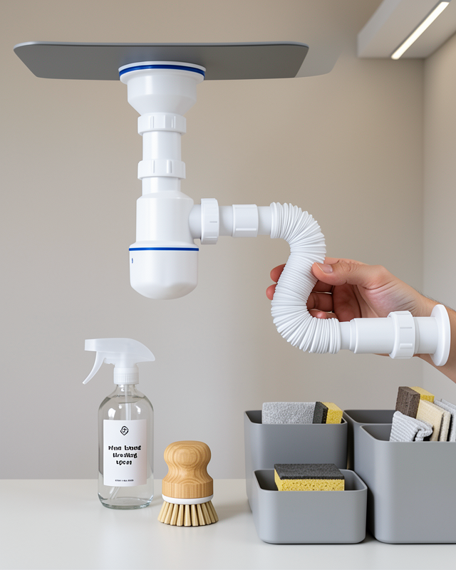 Esnek Gider Sifonu Lavabo İçin Koku Önleyici Tıkanma Karşıtı Set