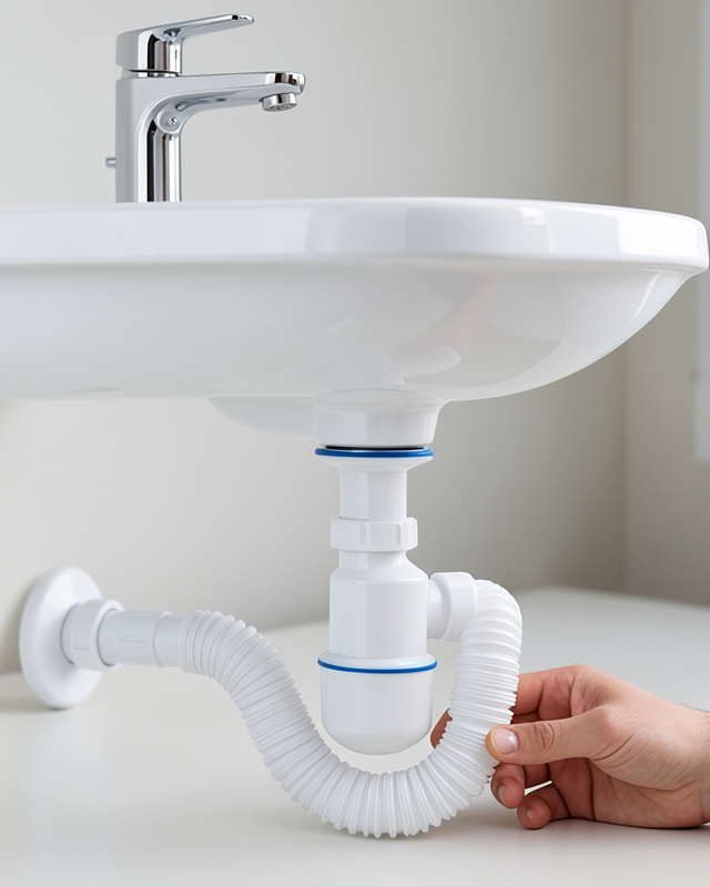Lavabo Gider Borusu Sifon Seti Esnek Hortumlu Dayanıklı Tasarım