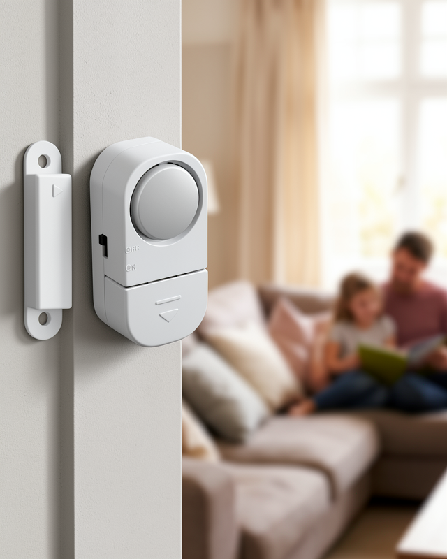 Pilli Kapı Alarmı 90 dB Ses Seviyesi Manyetik Sensör