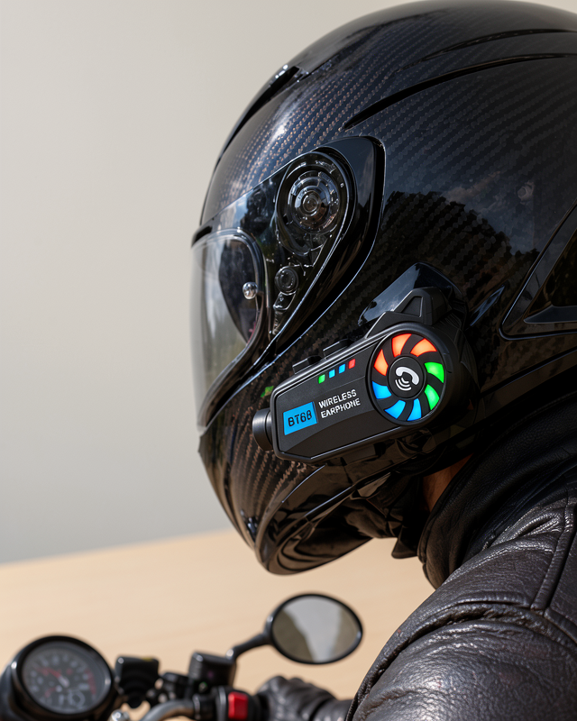 BT68 Kameralı Intercom 1080P Bluetooth Akıllı Kask