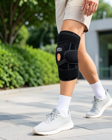 Esnek Ligamentli Silikon Pedli Patella Dizliği Menisküs Destek Bandajı