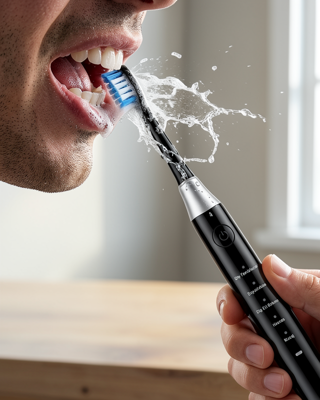 AMF13 Diş Fırçası Siyah Elektrikli 500 mAh Su Geçirmez