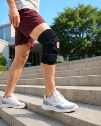 Ayarlanabilir Cırtlı Silikon Patella Destekli Nefes Alabilir Dizlik