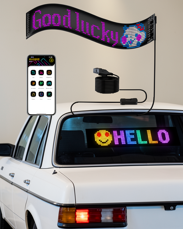 LED Matrix Panel RGB Akıllı Ekran Mobil Uygulama Kontrolü