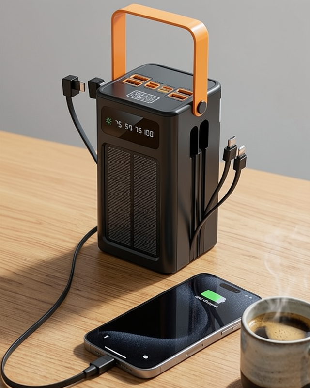 Güneş Enerjili Taşınabilir Powerbank Yüksek Kapasite Hızlı Şarj