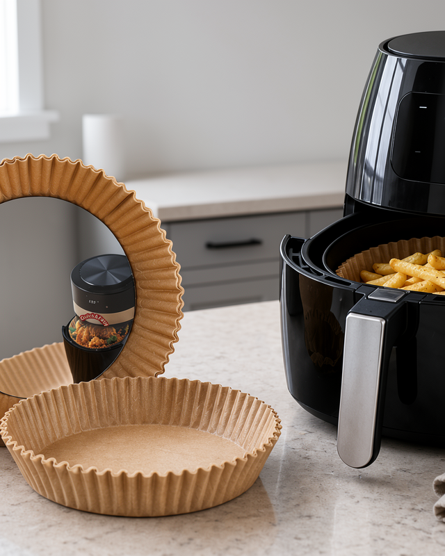 100 Lü Airfryer Pişirme Kağıdı Yağ Geçirmez Yapışmaz