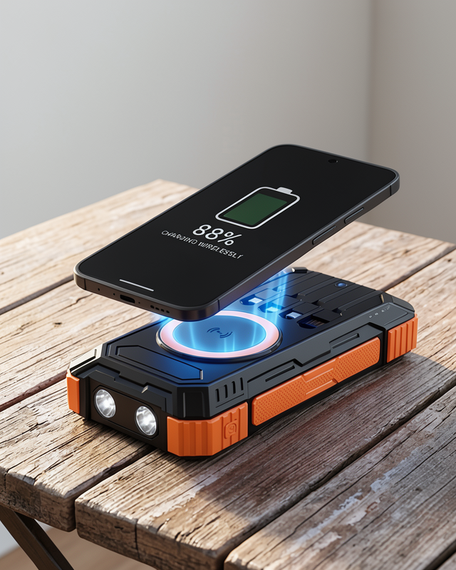 20000 mAh Powerbank Güneş Enerjili Kablosuz Hızlı Şarj Taşınabilir