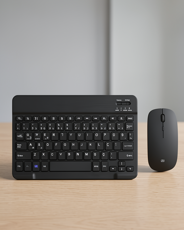 Kablosuz Klavye Mouse Seti Çoklu Cihaz Uyumlu Sessiz Tuşlu