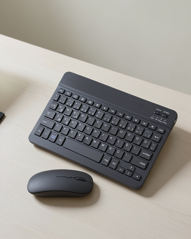 Bluetooth Klavye Mouse Seti Taşınabilir Wireless Bilgisayar Aksesuarı