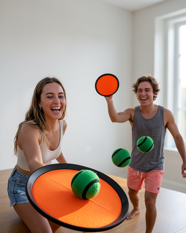 Bahçe Oyuncağı Velcro Top Yakalama Seti İki Kişilik Oyun